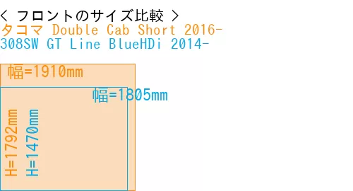 #タコマ Double Cab Short 2016- + 308SW GT Line BlueHDi 2014-